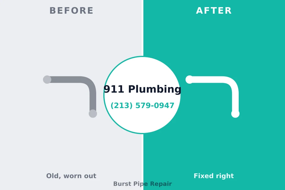 Before and after: plumbing repair Stanberry, MO